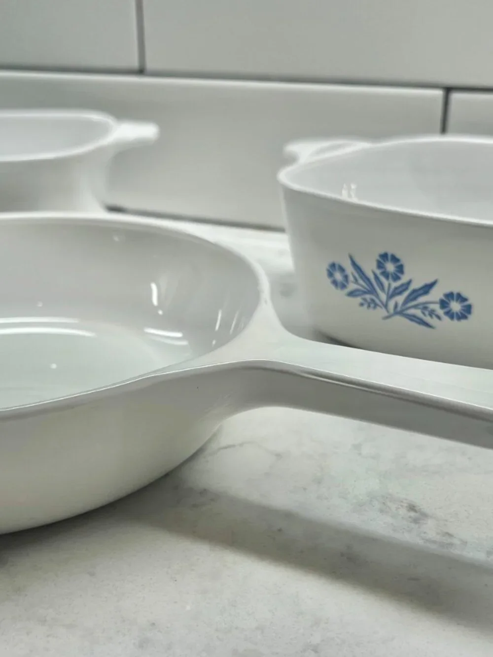 3-Piece Vintage Iconic Blue Cornflower CorningWare, Made in the USA